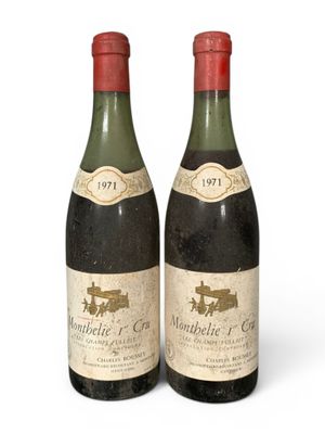 deux bouteilles de vin posées l'une à côté de l'autre sur une surface blanche