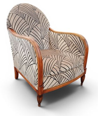 Bergère à pieds godronnées Art Déco 90 x 66 x 80 cm Veuillez…
