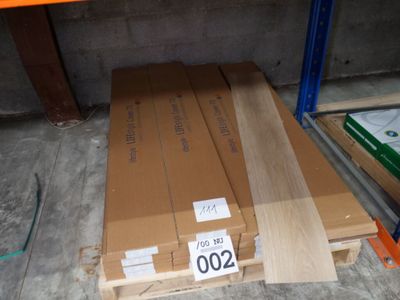 a stack of boxes sitting on a pallet in a warehouse
