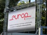 an image of a large sign on a metal structure