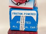 three boxes of emergency vehicles stacked on top of each other