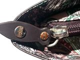 a close up of a purse with a zipper on it