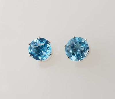 Paire de boutons d'oreilles en or blanc 750°/.