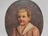 tableau représentant un jeune garçon vêtu d'une chemise rose et d'une chemise à col blanc