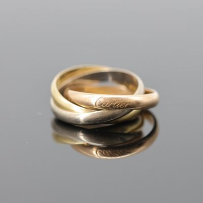 CARTIER, Bague "Trinity" en trois ors jaune, rose et gris 75…