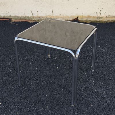 Table basse space age, production des années 70. Structure en métal ch