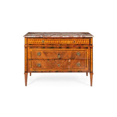 Commode PlaquÉE DE Divers Bois, GÊNes, Xviiie-Xixe SIÈCle