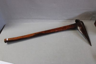 Massue casse-tête Kanak en bois dur à tête d'oiseau, patine …