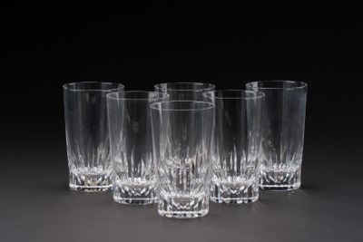 BACCARAT Suite de six verre "long drink" en cristal transluc… - Photo 1