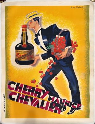 an image of a man in a suit and hat holding a bottle of wine