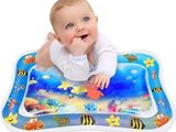 an image of a baby laying on top of an inflatable play mat