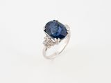 a sapphire and diamond ring