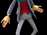 statue of a man in a suit and tie with a mustache