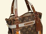 sac fourre-tout Louis Vuitton marron et beige, avec des finitions beiges
