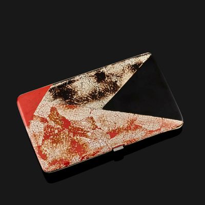 Alfred Langlois - AnnÉES 1925 Etui A Cigarette Laque ET Coqu…