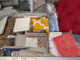 a suitcase full of items that are sitting on the floor