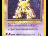 the pokemon card has a picture of a yellow pokemon character on it