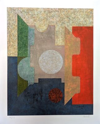 Serge BENOIT (1937-2025) Composition géométrique, 1990