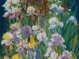 painting of a bunch of flowers in a vase on a table