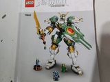 a lego book with a picture of a robot holding a sword