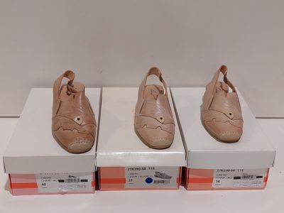 Lot de 3 - LUXAT - Sandales cuir modèle CREPE - Semelle amor…
