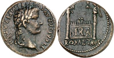 a silver coin with an image of a woman on it