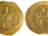 une pièce d'or portant l'image d'un homme et d'une femme