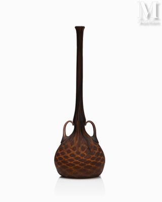 an image of a brown vase sitting on top of a white surface
