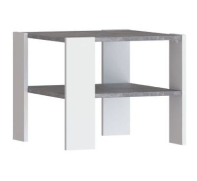 an image of a white and grey side table