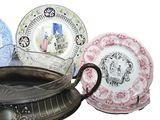 three different types of decorative plates on a table