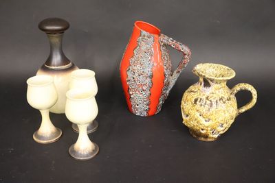 Lot de céramique dans le gout de VALLAURIS composé de: