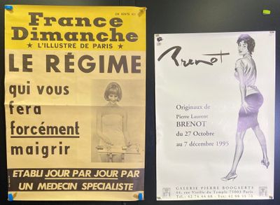 affiches accrochées au mur d'un restaurant à Paris