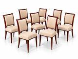 lot de six chaises de salle à manger avec assise rembourrée beige rembourrée rembourrée rembourrée rembourrée rembourrée rembourrée