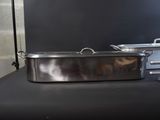 pots and pans sitting on a counter in a kitchen