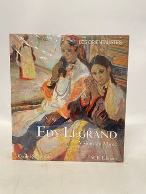 an image of a book with a painting of two people sitting on a bench