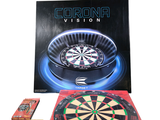 a box with a dart and a dart board in it