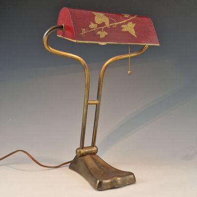 LAMPE DE BUREAU ELECTRIQUE de Style Art Nouveau - Milieu du …