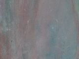 une peinture à l'huile représentant une femme en robe bleue et chapeau rouge