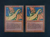 Ce sont deux cartes sur lesquelles figurent respectivement un dragon et un dragon.