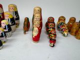 a lot of russian nesting dolls on the table