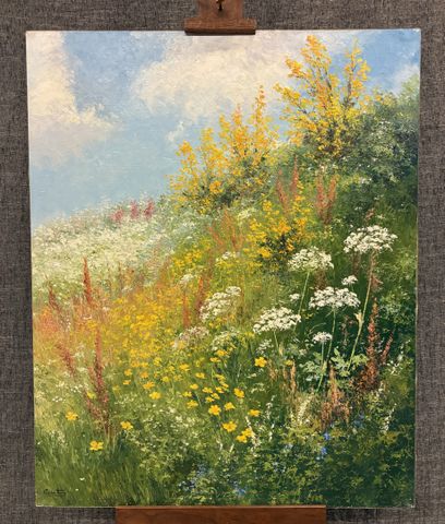 Gaston THIERY (1922-2013) « Couleurs de Mai ». Huile sur toile. S...