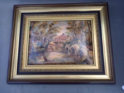 a picture of a painting hanging on the wall