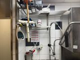 a kitchen with a sink and a window in it