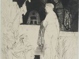 une image représentant un dessin en noir et blanc d'un homme et d'une femme assis à une table