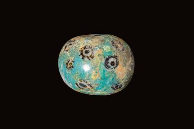 Perle DE Verre MosaÏQue Romaine Avec Rosettes