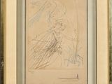 l'image d'un dessin d'une femme en robe longue