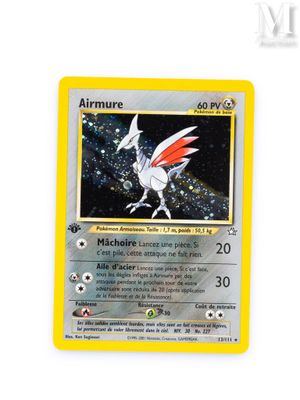 a close up of a pokemon card on a white surface