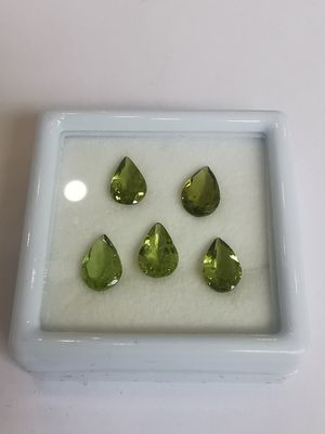 PERIDOT IF à VVS Nbr 5 Pakistan poire 9 x 6 5,22ct