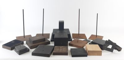 a pile of wooden blocks sitting on top of each other