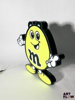 Caisson lumineux M&M's jaune (photo 4)